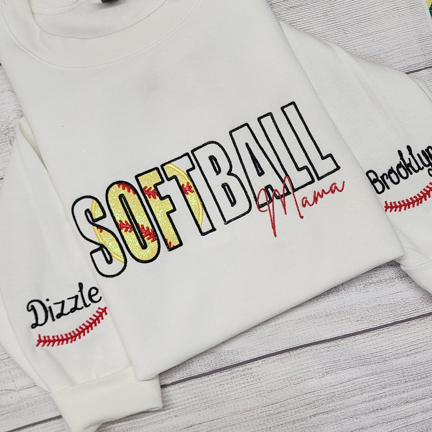 Personalized SOFTBALL Mama Sweatshirt
