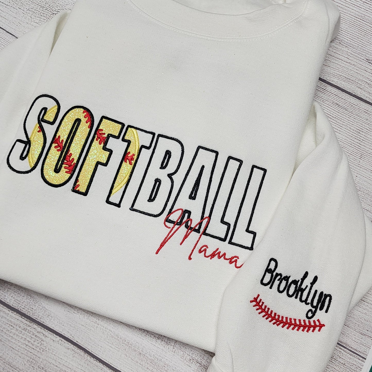 Personalized SOFTBALL Mama Sweatshirt
