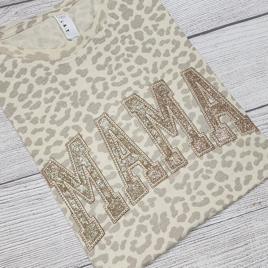 MAMA T-Shirt, Leopard Pattern Shirt