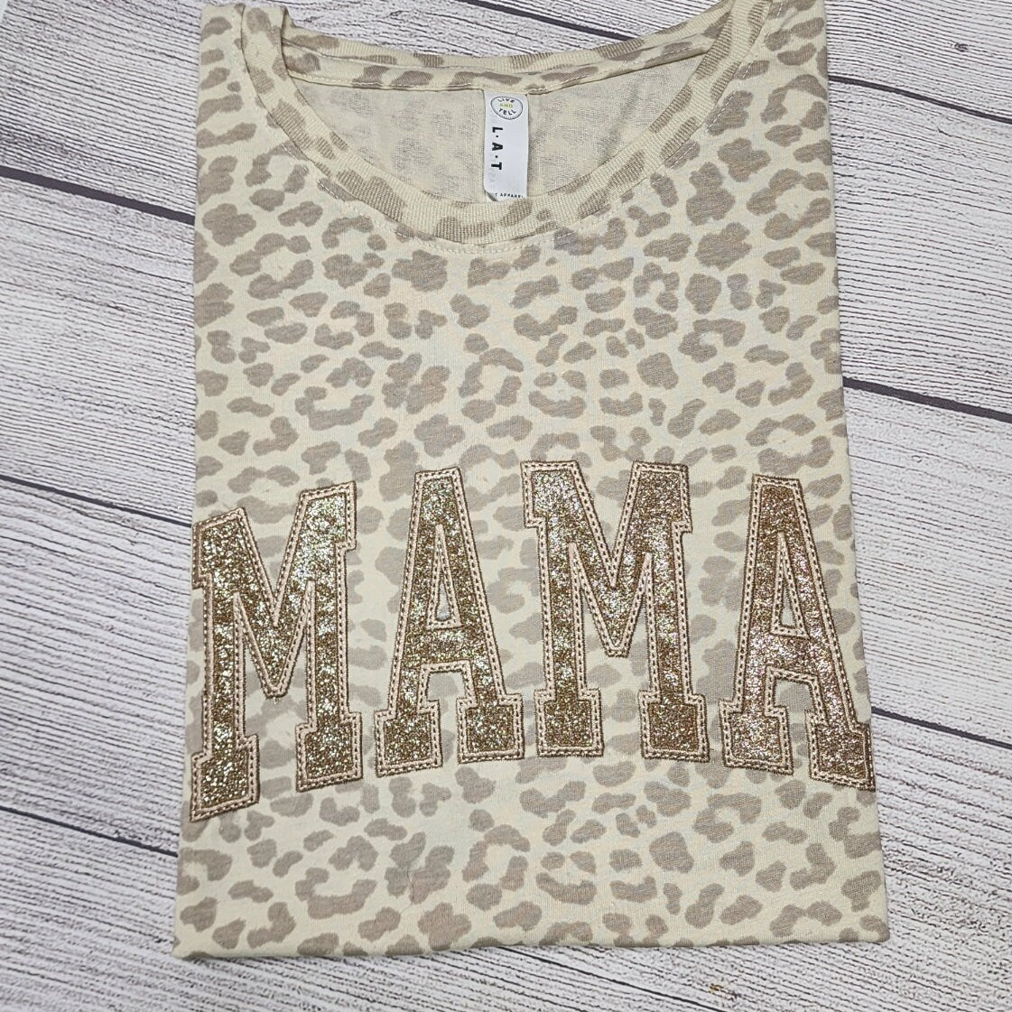 MAMA T-Shirt, Leopard Pattern Shirt