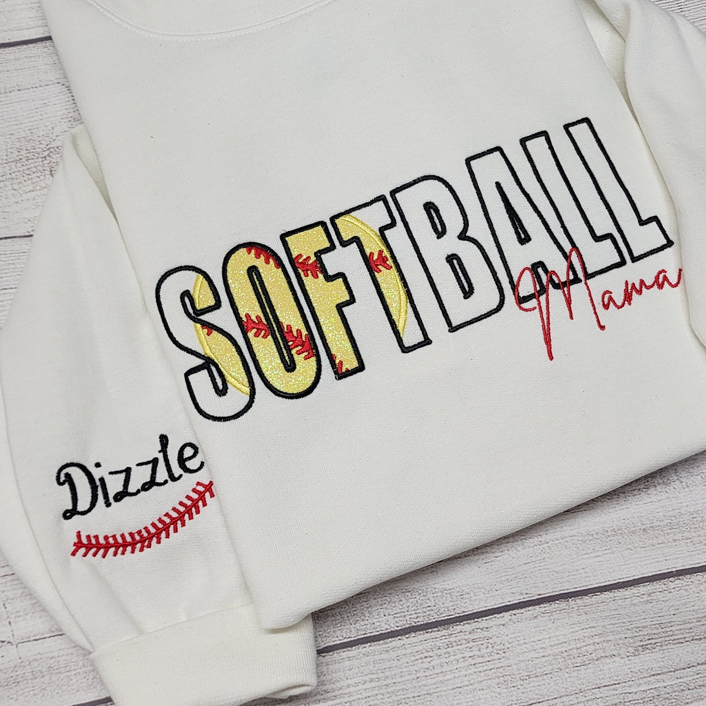 Personalized SOFTBALL Mama Sweatshirt
