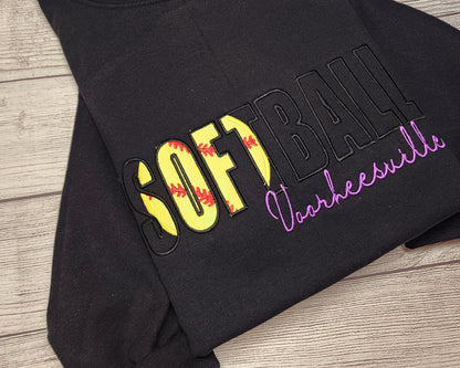 Personalized SOFTBALL Sweatshirt with Team name