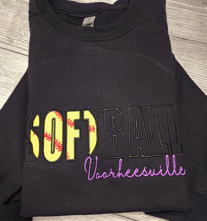 Personalized SOFTBALL Sweatshirt with Team name