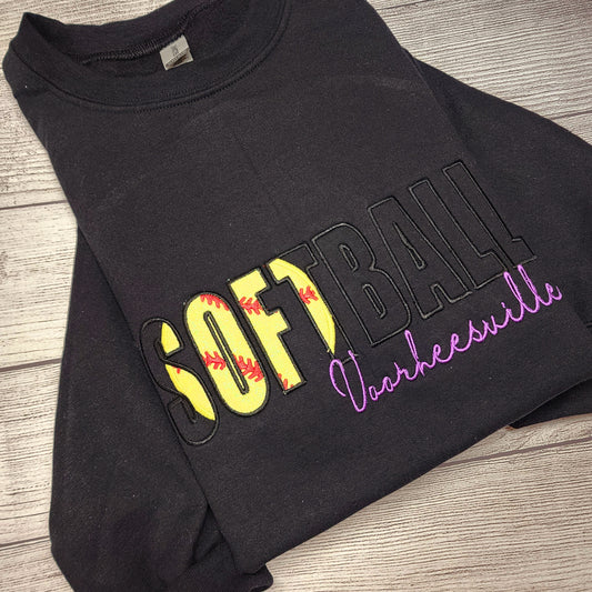 Personalized SOFTBALL Sweatshirt with Team name