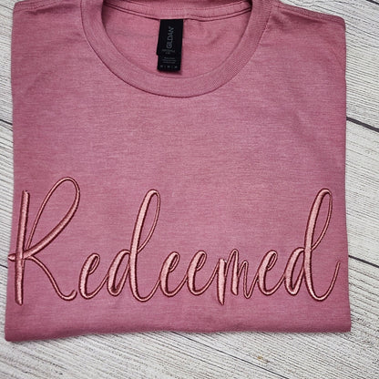 Redeemed 3D Puff Embroidery T-Shirt