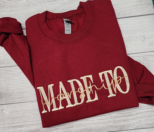Made to Worship Embroidered Sweatshirt, T-Shirt, Christian Sweatshirt
