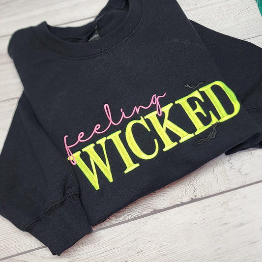 Feeling Wicked Halloween Embroidered Sweatshirt