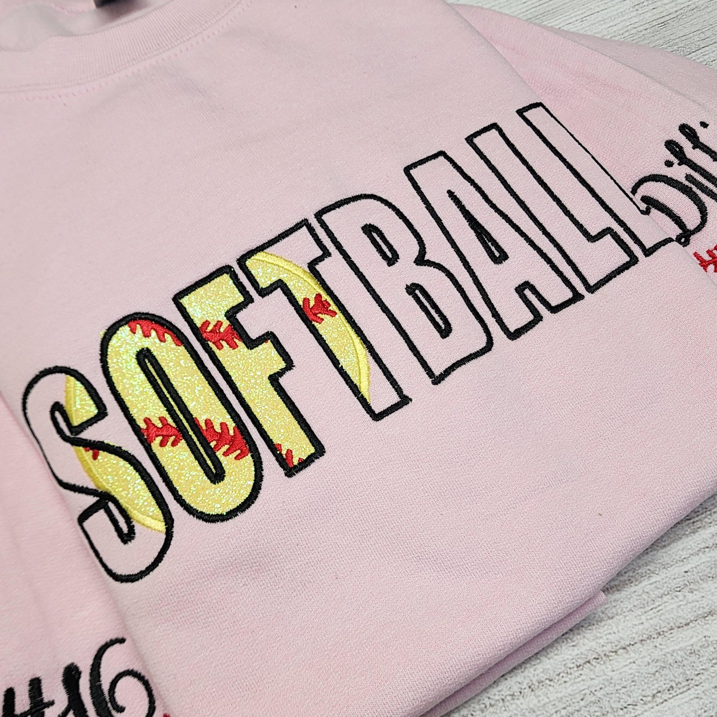 Personalized SOFTBALL Embroidered Sweatshirt