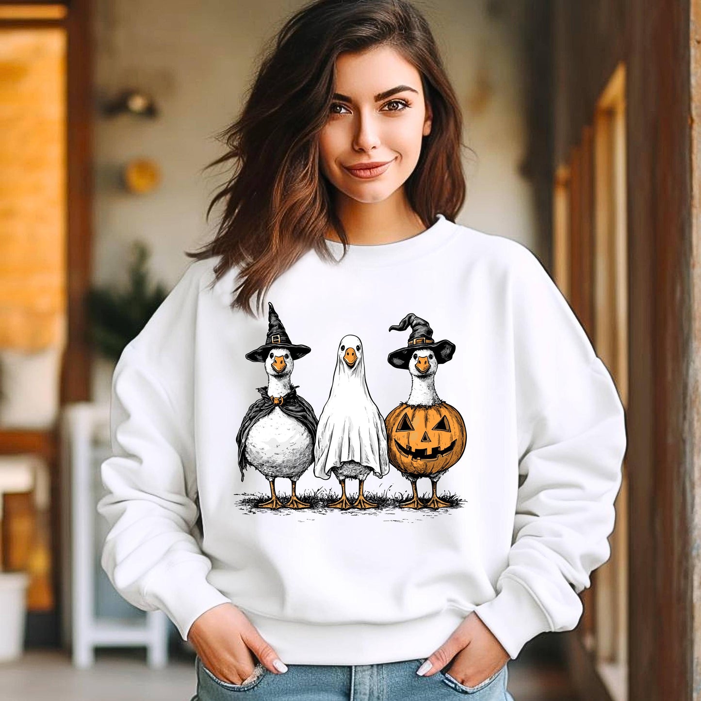 Goose Halloween Sweatshirt,  Boo Halloween