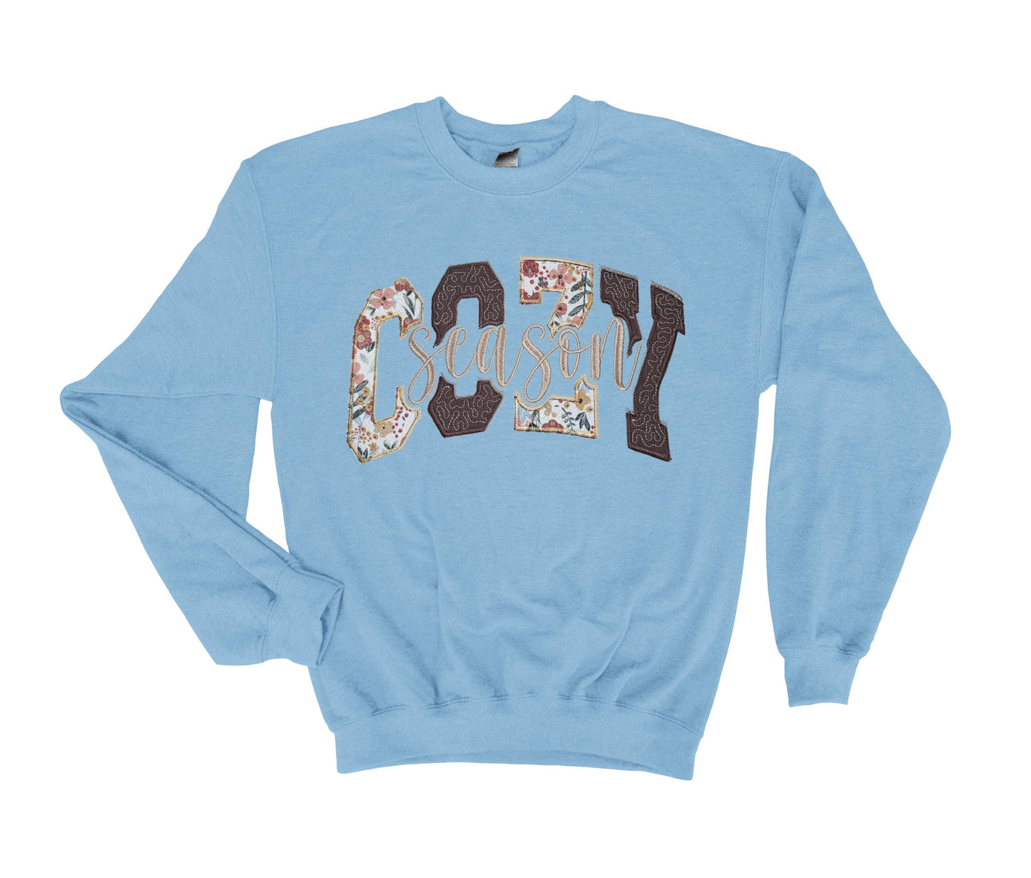 COZY Season Quilted Embroidered Sweatshirt, Fall Sweatshirt